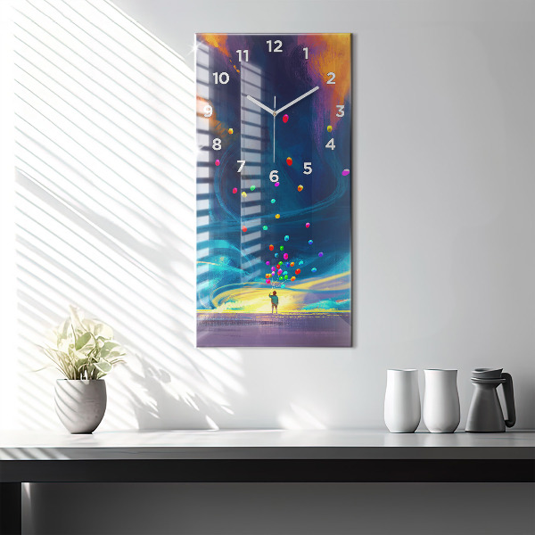 Horloge murale verticale Bébé et ballons