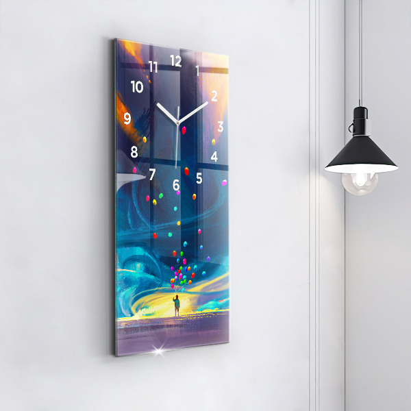 Horloge murale verticale Bébé et ballons