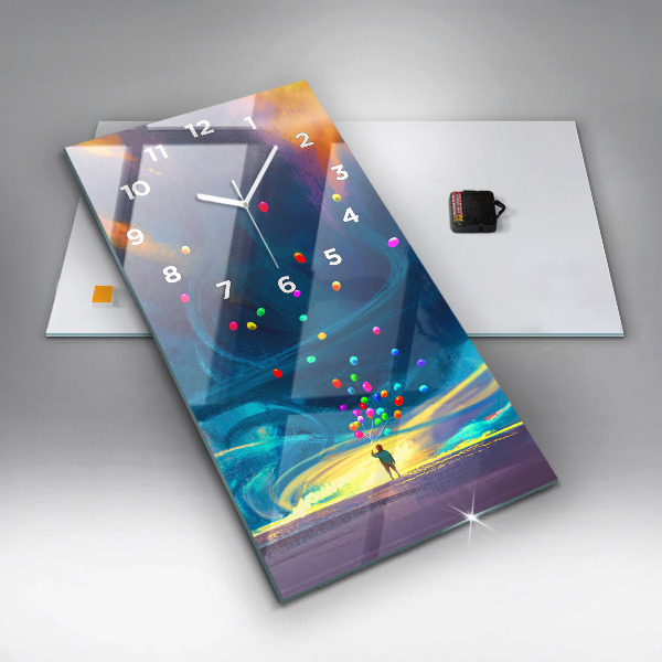 Horloge murale verticale Bébé et ballons