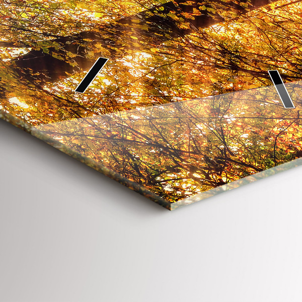 Horloge murale verticale 'Paysage de forêt d''automne'