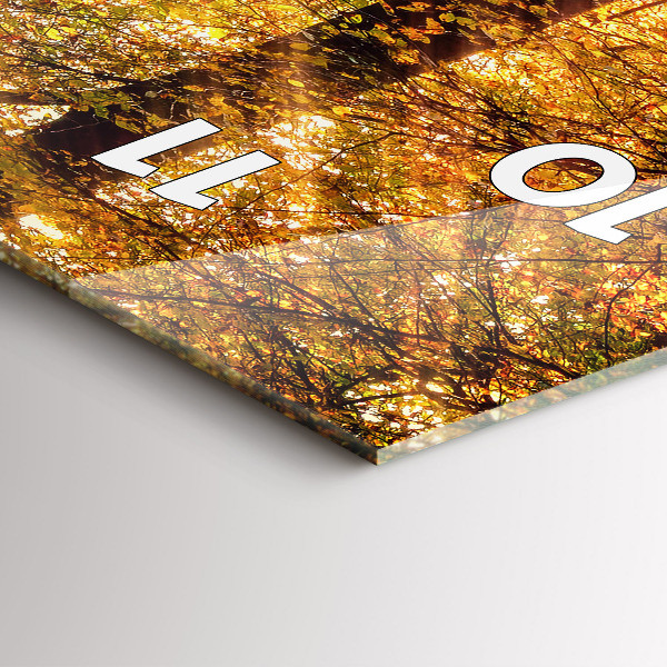 Horloge murale verticale 'Paysage de forêt d''automne'