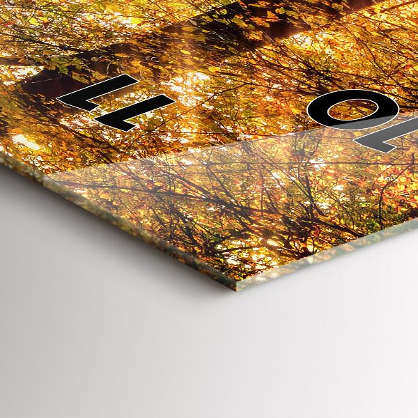 Horloge murale verticale 'Paysage de forêt d''automne'