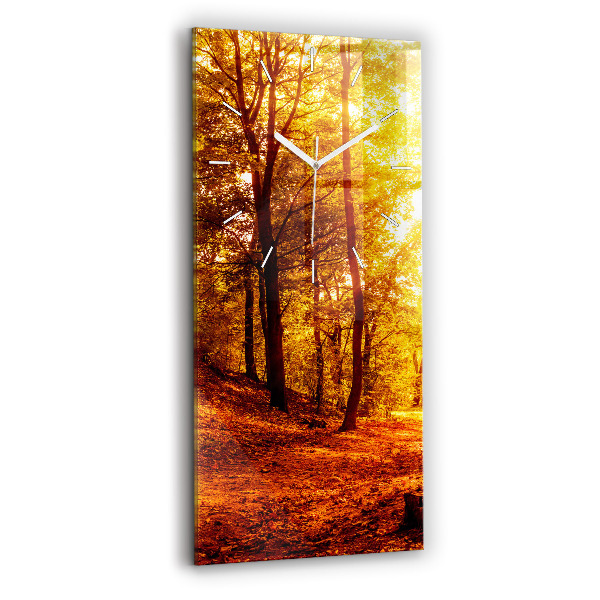 Horloge murale verticale Paysage forestier au soleil