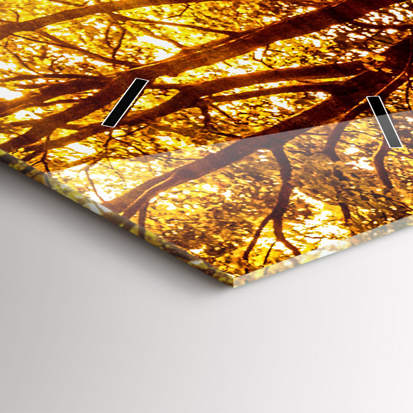 Horloge murale verticale Paysage forestier au soleil