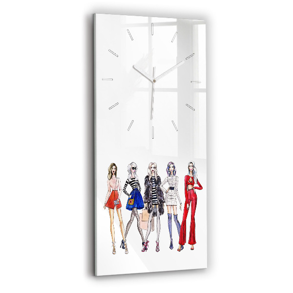 Horloge murale verticale Filles à la mode