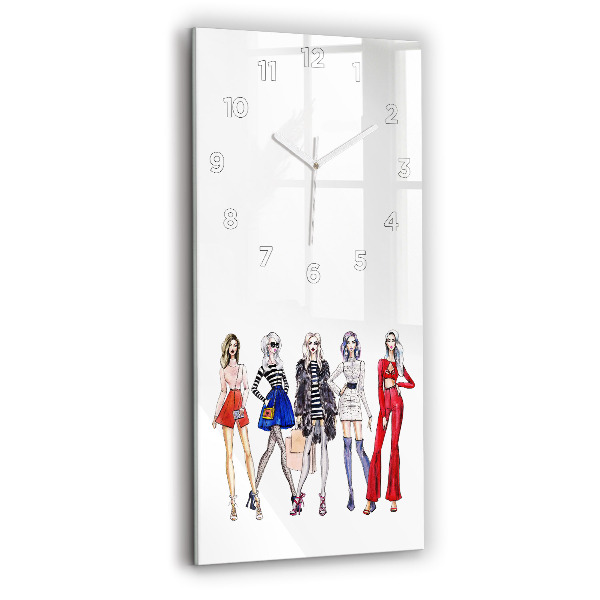 Horloge murale verticale Filles à la mode