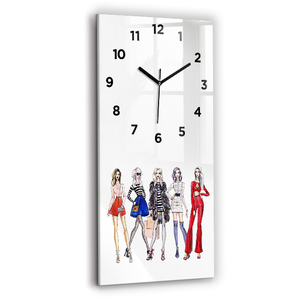 Horloge murale verticale Filles à la mode