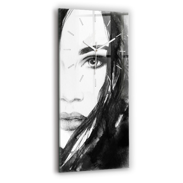 Horloge murale verticale 'Portrait d''une femme'