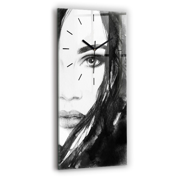 Horloge murale verticale 'Portrait d''une femme'
