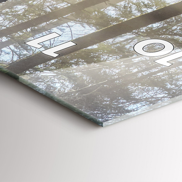 Horloge murale verticale Forêt dans le brouillard