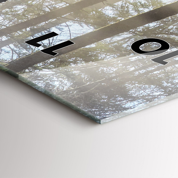 Horloge murale verticale Forêt dans le brouillard