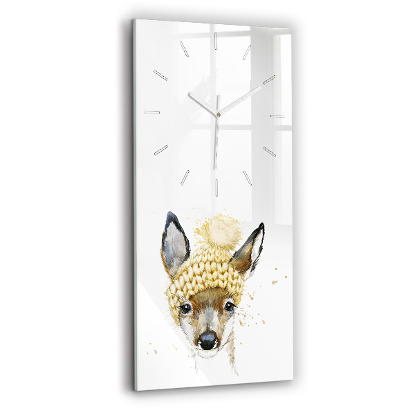 Horloge murale verticale Un cerf