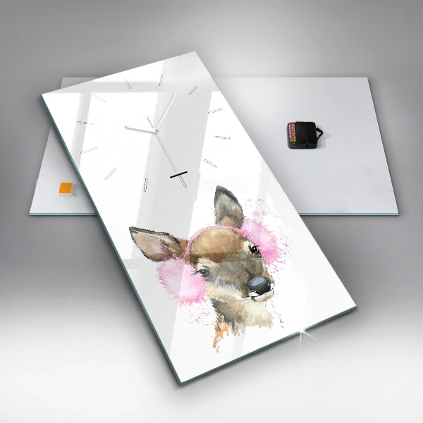 Horloge murale verticale Cerf des forêts