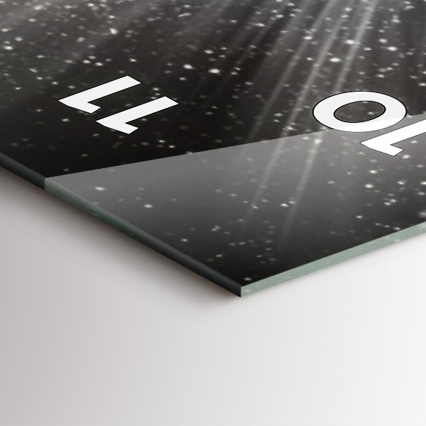 Horloge rectangulaire verticale Terre Lune Soleil