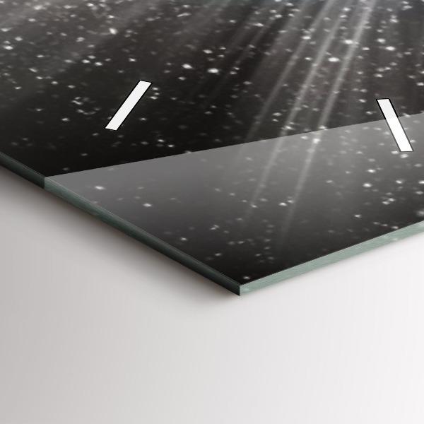 Horloge rectangulaire verticale Terre Lune Soleil