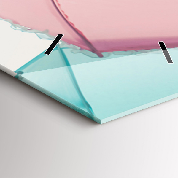 Horloge murale verticale Parapluies pastel