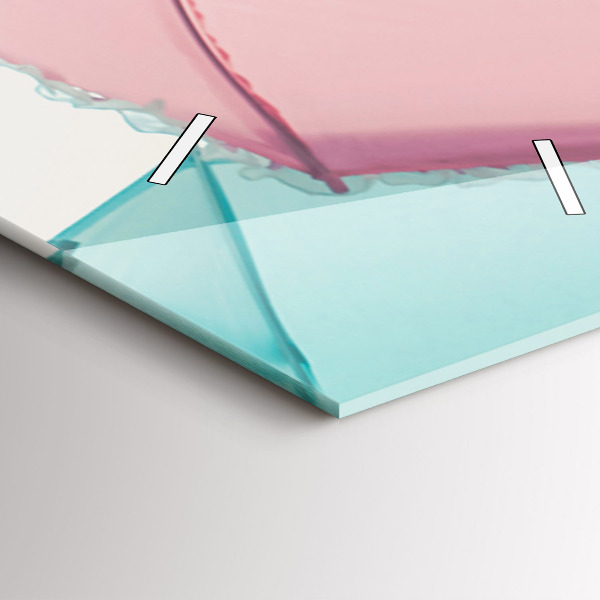 Horloge murale verticale Parapluies pastel