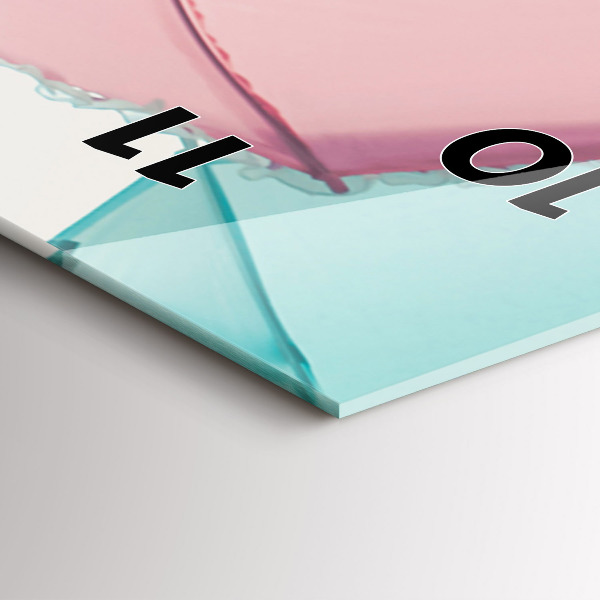 Horloge murale verticale Parapluies pastel