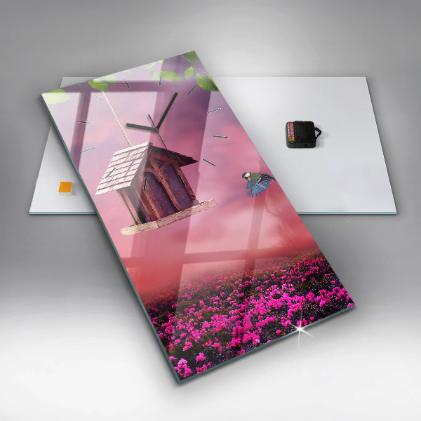 Horloge murale verticale Nichoir