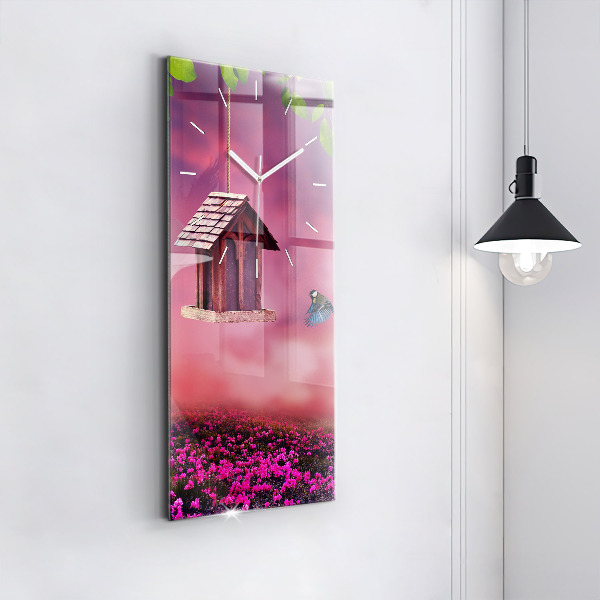 Horloge murale verticale Nichoir