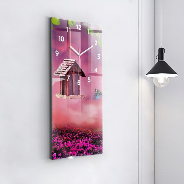 Horloge murale verticale Nichoir