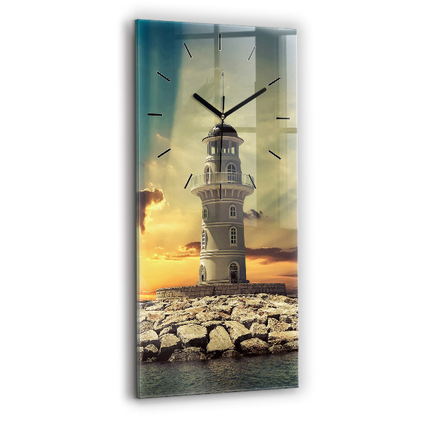 Horloge murale verticale 'Phare sur l''eau'