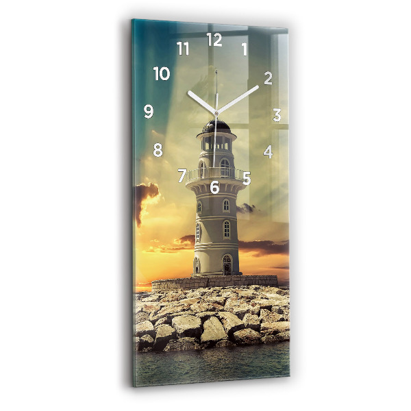 Horloge murale verticale 'Phare sur l''eau'