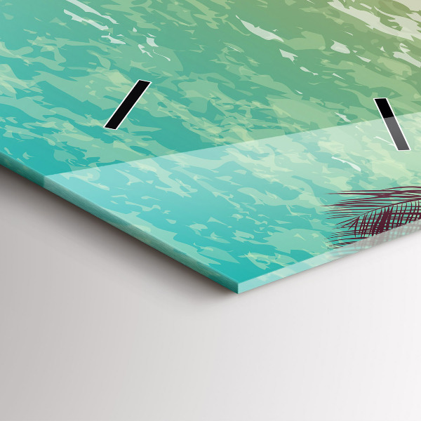 Horloge murale verticale Palmiers tropicaux