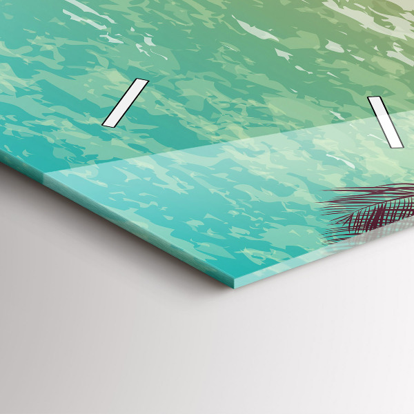 Horloge murale verticale Palmiers tropicaux