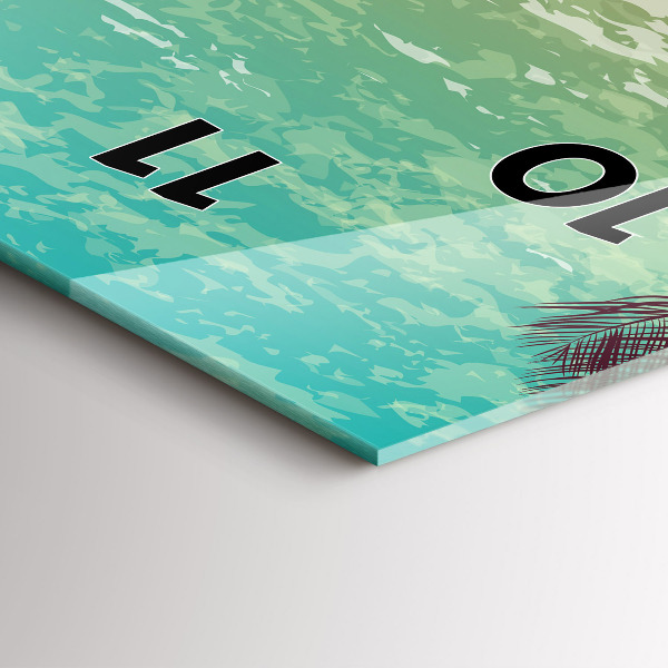 Horloge murale verticale Palmiers tropicaux