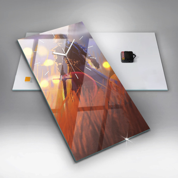 Horloge murale verticale Chevalier avec une épée