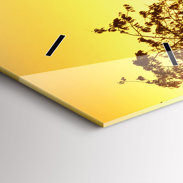 Horloge murale verticale Brouillard au lever du soleil