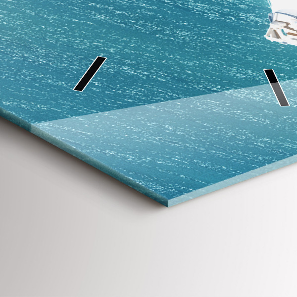 Horloge murale verticale Île du Cœur