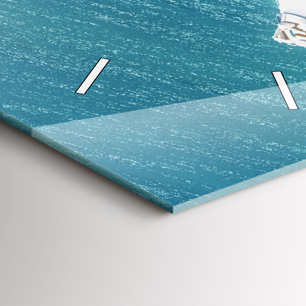 Horloge murale verticale Île du Cœur