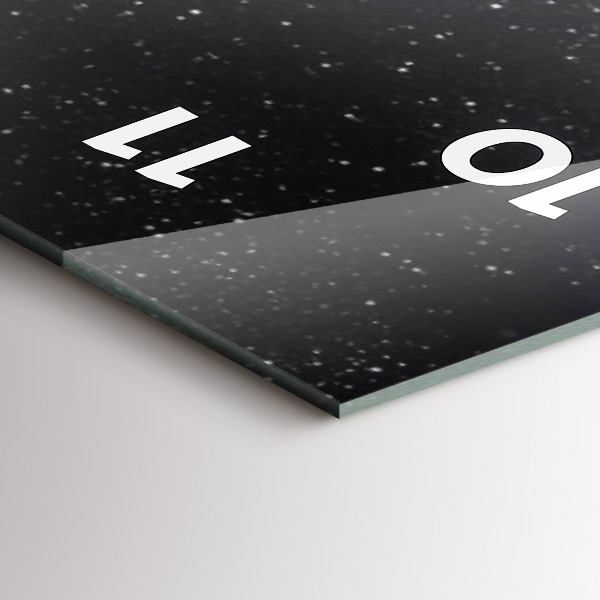 Horloge rectangulaire verticale 'L''espace et les planètes'