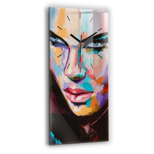 Horloge murale verticale 'Portrait d''une femme'