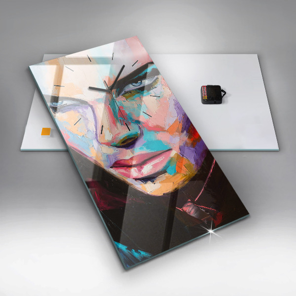 Horloge murale verticale 'Portrait d''une femme'