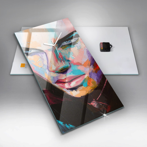 Horloge murale verticale 'Portrait d''une femme'