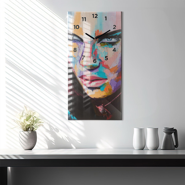 Horloge murale verticale 'Portrait d''une femme'