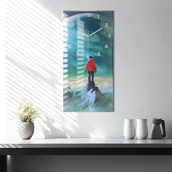 Horloge murale verticale 'L''homme dans la lune'