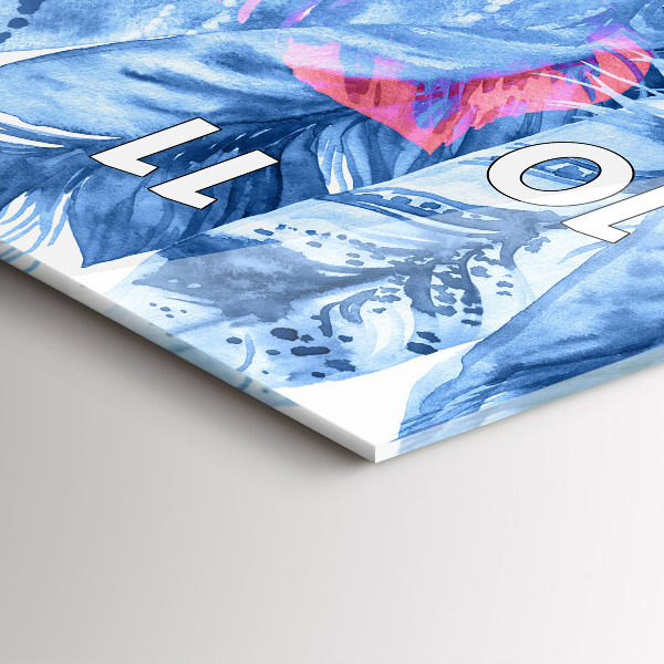 Horloge murale verticale plumes colorées