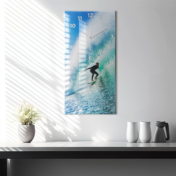 Horloge rectangulaire verticale Surf à Hawaï