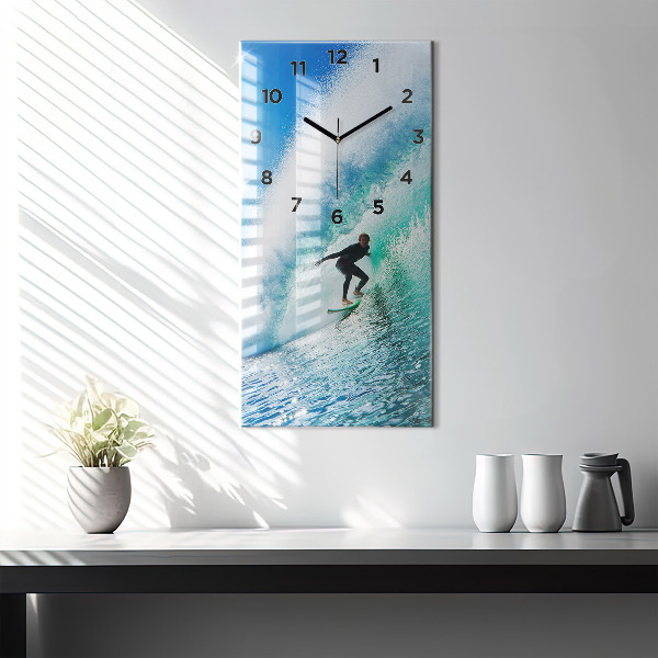 Horloge rectangulaire verticale Surf à Hawaï