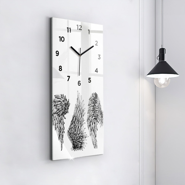 Horloge murale verticale 'ailes d''ange'