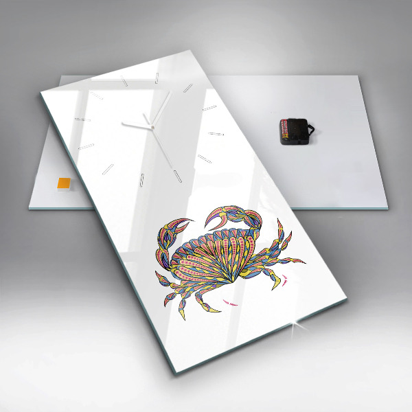 Horloge murale verticale Crabe ethnique