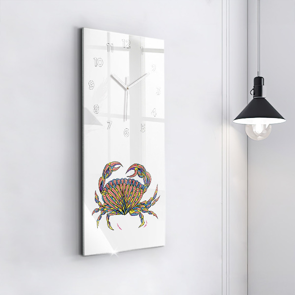 Horloge murale verticale Crabe ethnique