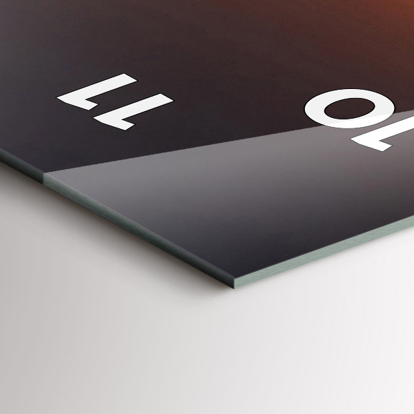 Horloge murale verticale Coureur et coucher de soleil