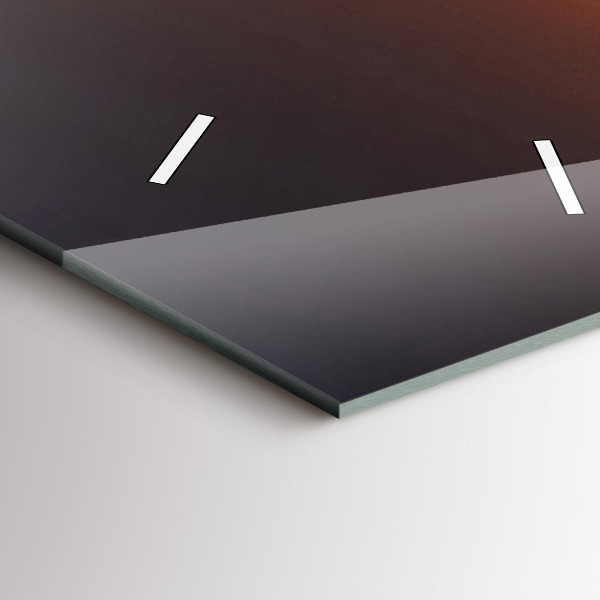 Horloge murale verticale Coureur et coucher de soleil