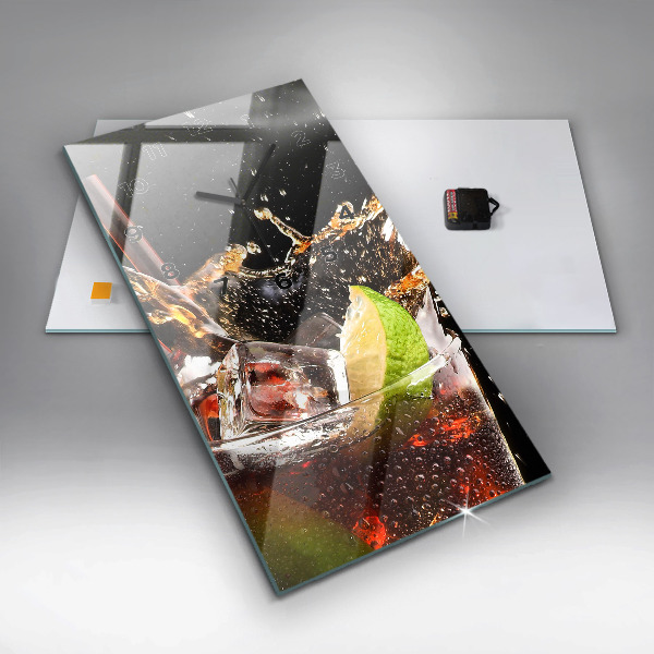 Horloge rectangulaire verticale Boire avec de la glace