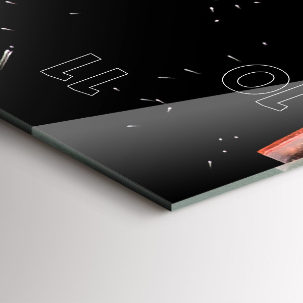 Horloge rectangulaire verticale Boire avec de la glace